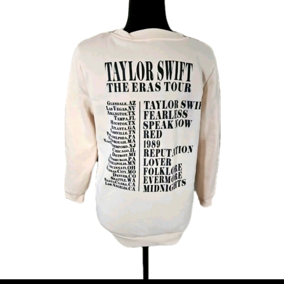 Taylor Swift Womens The Eras Tour Cream Sweatshirt S - Picture 9 of 12